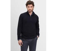 Strickpullover CINQUE "CILUCA", Herren, Gr. M, blau (dunkelblau), Strick, Obermaterial: 80% Baumwolle, 16% Polyamid, 4% Elasthan, unifarben, regular fit normal, Rundhals, eingesetzt Bündchen, Pullover