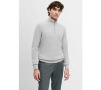 Strickpullover CINQUE "CILUCA", Herren, Gr. M, grau (hellgrau), Strick, Obermaterial: 80% Baumwolle, 16% Polyamid, 4% Elasthan, unifarben, regular fit normal, Rundhals, eingesetzt Bündchen, Pullover S