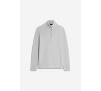 Strickpullover CINQUE "CILUCA", Herren, Gr. M, grau (hellgrau), Strick, Obermaterial: 80% Baumwolle, 16% Polyamid, 4% Elasthan, unifarben, regular fit normal, Rundhals, eingesetzt Bündchen, Pullover S