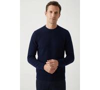 Strickpullover CINQUE "CIZAC", Herren, Gr. S, blau (dunkelblau), Strick, Obermaterial: 80% Baumwolle, 16% Polyamid, 4% Elasthan, unifarben, Casual, slim fit normal, Rundhals, Bündchen, Pullover Strick