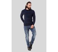 Strickpullover CIPO & BAXX "Pullover", Herren, Gr. XL, blau (navyblau), Feinstrick, 50% Baumwolle, 50% Polyacryl, unifarben, regular fit, Rundhals, Pullover Strickpullover, im modernen Design (1394214