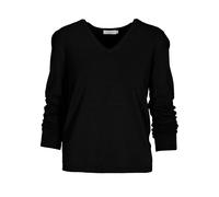 Strickpullover CLARINA "BRITTA", Damen, Gr. 46, schwarz, Obermaterial: 70% Viskose, 30% Polyamid;, unifarben, comfort fit, V-Ausschnitt, Pullover Strickpullover, Viskose-Polyamid Mischung (87247741-46