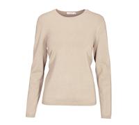 Strickpullover CLARINA "PETRA", Damen, Gr. 42, beige (sand meliert), Obermaterial: 70% Viskose, 30% Polyamid;, unifarben, comfort fit, Rundhals, Pullover Strickpullover, Viskose-Polyamid Mischung (583