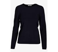 Strickpullover CLARINA "PETRA", Damen, Gr. 42, blau (marine), Obermaterial: 70% Viskose, 30% Polyamid;, unifarben, comfort fit, Rundhals, Pullover Strickpullover, Viskose-Polyamid Mischung (96119853-4