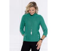 Strickpullover CLASSIC BASICS "3/4-Arm-Pullover", Damen, Gr. 38, grün (smaragd), 100% Polyacryl, unifarben, Pullover Strickpullover (66024006-38) smaragd