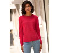 Strickpullover CLASSIC BASICS "Ajour-Pullover", Damen, Gr. 38, lila (erdbeere), 100% Polyacryl, unifarben, Pullover Strickpullover (86281500-38) erdbeere