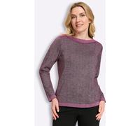 Strickpullover CLASSIC BASICS "Fledermaus-Pullover", Damen, Gr. 44, pink (burgund, malve), 77% Polyacryl, 15% Polyester, 8% metallisierte Fasern, unifarben, Pullover Strickpullover (38917927-44) burgu