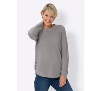 Strickpullover CLASSIC BASICS "Langarm-Pullover", Damen, Gr. 38, grau (steingrau), 100% Polyacryl, unifarben, Pullover Strickpullover (78577068-38) steingrau