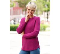 Strickpullover CLASSIC BASICS "Langarm-Pullover", Damen, Gr. 42, pink (magenta), 100% Polyacryl, unifarben, Pullover Strickpullover (87777704-42) magenta