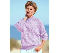 Strickpullover CLASSIC BASICS "Pullover", Damen, Gr. 42, lila (flieder), 100% Polyacryl, meliert, figurumspielend, Pullover Strickpullover (63609969-42) flieder