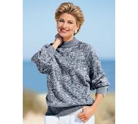 Strickpullover CLASSIC BASICS "Pullover", Damen, Gr. 44, grau, 100% Polyacryl, meliert, figurumspielend, Pullover Strickpullover (95128059-44) grau
