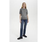 Kurzarmpullover SAINT TROPEZ "MilaSZ SS", Damen, Gr. XL (42), mist grau melange, Strick, Obermaterial: 80% Viskose, 20% Polyacryl, meliert, modisch, normal, Rundhals, Kurzarm, Pullover (61556560-XL) m