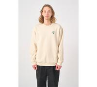 Strickpullover CLEPTOMANICX "Sketch Gull", Herren, Gr. L, blau (beige), 100% Baumwolle, bestickt, normal, Rundhals, Pullover, mit lockerem Schnitt (22711624-L) beige