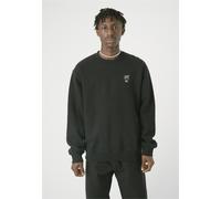 Strickpullover CLEPTOMANICX "Sketch Gull", Herren, Gr. M, schwarz, 100% Baumwolle, bestickt, normal, Rundhals, Pullover Strickpullover, mit lockerem Schnitt (96502704-M) schwarz