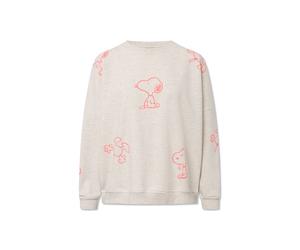 Strickpullover CODELLO "Codello Pullover", Damen, Gr. L, beige, Obermaterial: 65% Baumwolle CO. 35% Polyester PES., regular fit, Rundhals, Pullover Strickpullover, mit Snoopy-Motiven (29706068-L) beig