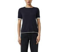 Comma Strickpullover Damen Gr. 36 Navy – 85% Viskose/15% Polyester, Rundhals, Halbarm