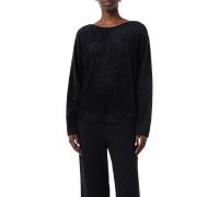 Strickpullover COMMA, Damen, Gr. 36, schwarz, Strick, Obermaterial: 50% Baumwolle, 50% Polyamid, unifarben, casual, Pullover (89616857-36) schwarz