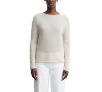 Strickpullover COMMA, Damen, Gr. 38, beige (almond), Strick, Obermaterial: 46% Polyamid, 27% Alpaka, 27% Wolle, bequem normal, U-Boot-Ausschnitt, Rollkante, Pullover Strickpullover, U-Bootausschnitt,