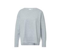 Strickpullover COMMA, Damen, Gr. 38, grau melange, Strick, Obermaterial: 72% Viskose, 28% Polyester, meliert, regular fit normal, Rundhals, Rippbündchen, Pullover Strickpullover, mit Rippbündchen (651