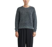 Strickpullover COMMA, Damen, Gr. 42, grau (dunkelgrau), Strick, Obermaterial: 45% Polyester, 24% Polyamid, 14% Polyacryl, 7% Alpaka, 7% Wolle, 3% Elasthan, Glitzermuster, meliert, bequem hüftbedeckend