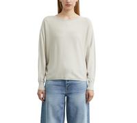 Comma Strickpullover – Viskose‑Mix 80% Viskose/20% Polyamid, unifarben, Rundhals – Damen M Beige