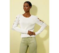 Strickpullover CREATION L "Lyocell-Mix-Pullover", Damen, Gr. 42, ecru, 42% Viskose, 30% Lyocell, 28% Polyester, unifarben, Pullover Strickpullover (49567927-42) ecru