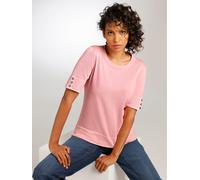 Strickpullover CREATION L PREMIUM "Baumwoll-Pullover", Damen, Gr. 48, rosa (rosenquarz), 96% Baumwolle, 3% Polyamid, 1% Polyester, unifarben, Pullover Strickpullover (61251742-48) rosenquarz