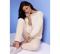 Strickpullover CREATION L PREMIUM "Leinen-Baumwoll-Pullover", Damen, Gr. 50, ecru, 70% Baumwolle, 30% Leinen, unifarben, Pullover Strickpullover (48780705-50) ecru