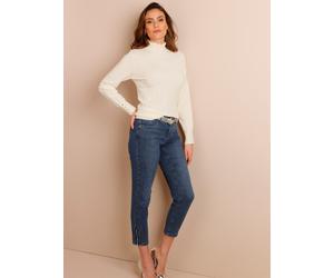 Strickpullover CREATION L PREMIUM "Modal-Mix-Pullover", Damen, Gr. 46, beige (champagner), 50% Polyamid, 25% Modal, 25% Viskose, unifarben, Pullover Strickpullover (38682401-46) champagner