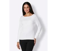 Strickpullover CREATION L PREMIUM "Viskose-Lyocell-Pullover", Damen, Gr. 42, weiß, 42% Viskose, 30% Lyocell, 28% Polyester, unifarben, Pullover Strickpullover (14979623-42) weiß
