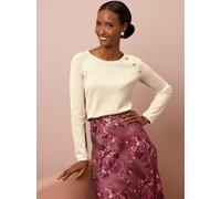 Strickpullover CREATION L "Pullover", Damen, Gr. 52, beige (champagner), 55% Baumwolle, 45% Viskose, unifarben, Pullover Strickpullover (68275716-52) champagner