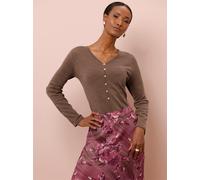 Strickpullover CREATION L "Woll-Mix-Pullover", Damen, Gr. 40, braun, 70% Polyacryl, 30% Wolle, unifarben, Pullover Strickpullover (44292115-40) braun