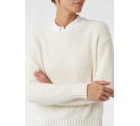 Strickpullover, Damen, Gr. 44, creme beige, Strick, Obermaterial: 56% Baumwolle, 44% Polyester, COMMA CASUAL IDENTITY, unifarben, casual, relaxed fit hüftbedeckend, Rundhals, Langarm Flachstrickbündch