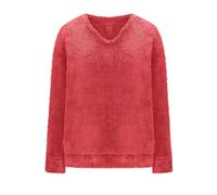 Strickpullover Damen Oversize Warm Soft Pullover V Ausschnitt Elegant Langarm Pulli Casual Oberteil Winter Herbst Sweatshirt Baumwolle Loose Fit Shirt Freizeit Sweater Frauen,Rot,5XL