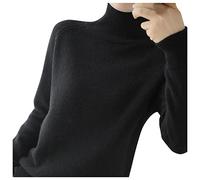 Strickpullover Damen Winter Casual Gestrickt Pulli Langarm Grobstrickpullover Lose Beiläufige Sweatshirts Sweater Basic Lose Rollkragenpullover Oversize Warm Winter Oberteile