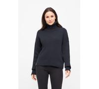 Strickpullover DERBE "Matrosenplünn", Damen, Gr. L, blau (navy), Obermaterial: 100% Baumwolle, Basic, relaxed fit, Pullover Strickpullover, Maritim, Reißverschluss (47120651-L) navy