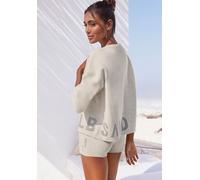 Strickpullover ELBSAND "/ Loungeshirt" Gr. 44/46, grau (hellgrau) Damen Pullover Bestseller (61131816-44) hellgrau