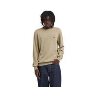 Strickpullover ELEMENT "Icon Embroidery", Herren, Gr. M, humus heather, Obermaterial: 50% Baumwolle, 50% Polyester., Pullover Strickpullover (42864324-M) humus heather