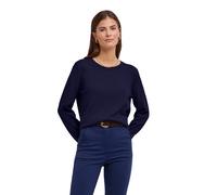 Strickpullover FALKE "Cotton Knit", Damen, Gr. XS, blau (night sky (6437)), Pullover Strickpullover (88500340-XS) night sky (6437)
