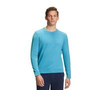 Strickpullover FALKE "Cotton Knit", Herren, Gr. L, blau (azzurro (6894)), Pullover Strickpullover (99836530-L) azzurro (6894)