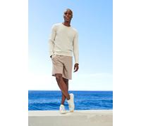 Strickpullover FALKE "Cotton Knit", Herren, Gr. M, beige (wintergrün (7403)), Pullover Strickpullover (30569207-M) wintergrün (7403)