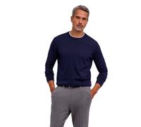 Strickpullover FALKE "Cotton Knit", Herren, Gr. M, blau (night sky (6437)), Pullover Strickpullover (84007029-M) night sky (6437)