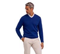 Strickpullover FALKE "Cotton Knit", Herren, Gr. M, blau (royal blau (6051)), Pullover Strickpullover (72596631-M) royal blau (6051)