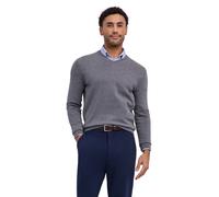 Strickpullover FALKE "Cotton Knit", Herren, Gr. S, grau (light graumeliert (3390)), Pullover Strickpullover (79805527-S) light graumeliert (3390)