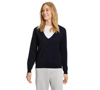 Strickpullover FALKE "FALKE Pullover", Damen, Gr. L, blau (night sky (6437)), Pullover Strickpullover (40348163-L) night sky (6437)