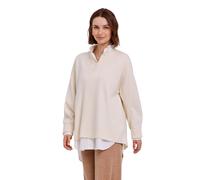 Strickpullover FALKE "FALKE Pullover", Damen, Gr. ML, weiß (off, weiß (2040)), Pullover Strickpullover (14823640-ML) off, weiß (2040)