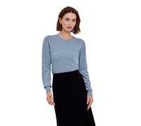 Strickpullover FALKE "Pure Cashmere", Damen, Gr. M, blau (cloud meliert (6027)), Pullover Strickpullover (92602062-M) cloud meliert (6027)