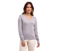 Strickpullover FALKE "Pure Cashmere", Damen, Gr. M, grau (leuchtendes heather (3223)), Pullover Strickpullover (89064112-M) leuchtendes heather (3223)