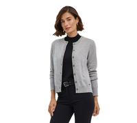 Strickpullover FALKE "Pure Cashmere", Damen, Gr. S, grau (leuchtendes heather (3223)), Pullover Strickpullover (39113831-S) leuchtendes heather (3223)