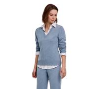 Strickpullover FALKE "Pure Cashmere", Damen, Gr. XS, blau (cloud meliert (6027)), Pullover Strickpullover (23902053-XS) cloud meliert (6027)
